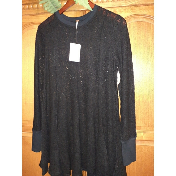Free People Black Lace Tunic - Picture 7 of 16